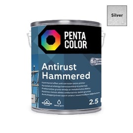Краска специального назначения Pentacolor Anti Rust Hammered, 2.5 l, серебристый