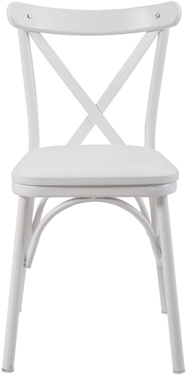 Ēdamistabas komplekts Kalune Design OLV-KARE-TK2, balts/koka