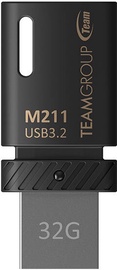 USB zibatmiņa Team Group M211, melna, 32 GB