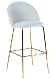 Bāra krēsls Home4you Beetle 10397, zelta/balta, 54 cm x 52 cm x 105 cm