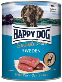Влажный корм для собак Happy Dog Sensitive Pure Sweden, дичь/мясо оленя/мясо кабана, 0.8 кг