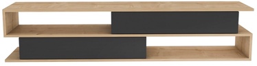 ТВ стол Kalune Design Cortez, коричневый/бежевый/антрацитовый, 35.3 см x 160 см x 38.6 см