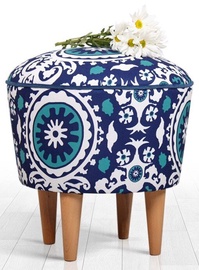 Pufs Hanah Home Sky 209FLF1273, zila/balta, 42 cm x 42 cm x 42 cm