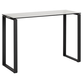 Konsolinis staliukas Katrine 61539, skaidrus/juodas, 40 cm x 110 cm x 76 cm