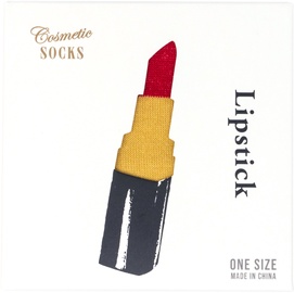 Носки Sukeno Cosmetic Socks Lipstick, красный/желтый/фиолетовый, 2 шт.