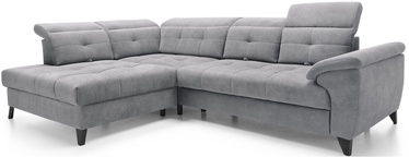 Stūra dīvāns Inferne Relax 04, pelēka, kreisais, 297 x 210 cm x 107 cm