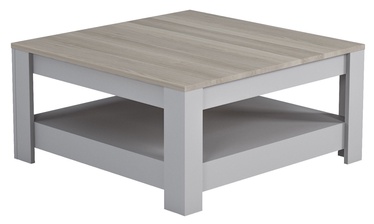 Журнальный столик Kalune Design Grado, дубовый/светло-серый, 89 см x 89 см x 46 см
