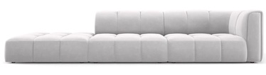 Moduļu dīvāns Micadoni Home Serena Velvet, sudraba, kreisais, 293 x 96 cm x 70 cm