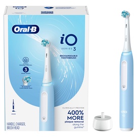 Elektrinis dantų šepetėlis Oral-B iO Series 3, šviesiai mėlynas