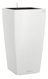 Puķu pods Lechuza Cubico, balta, Ø 220 mm, 220 mm x 220 mm