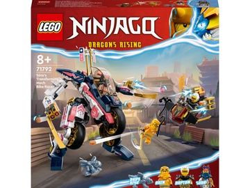 Konstruktors LEGO® NINJAGO® Sora pārveidojamais motocikla sacīkšu robots 71792, 384 gab.