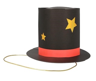 Cepure Meri Meri Magican Party Hats, melna, 8 gab.