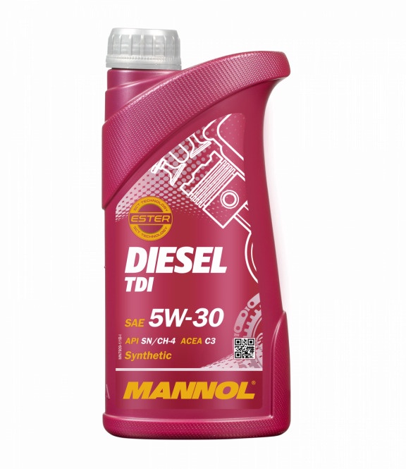 Mootoriõli Mannol Diesel TDI 5W - 30, sünteetiline, sõiduautole, 1 l