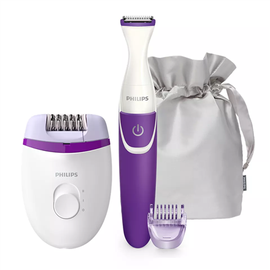 Эпилятор Philips Satinelle Essential BRP505/00, белый/фиолетовый