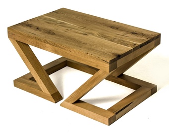Журнальный столик Kalune Design Malanje, дубовый, 800 мм x 500 мм x 400 мм
