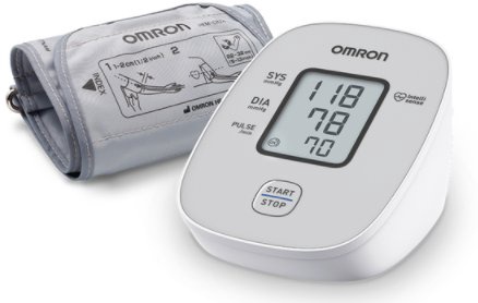 Augšdelma asinsspiediena mērītājs Omron M2 Basic, balta