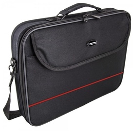 Nešiojamų kompiuterių krepšys Esperanza Classic, juoda/raudona, 15.6"