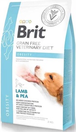 Сухой корм для собак Brit GF Veterinary Diets Obesity, баранина/желтый горошек, 2 кг