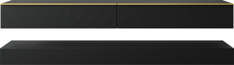 TV-laud Hylia, must, 34 cm x 140 cm x 45 cm
