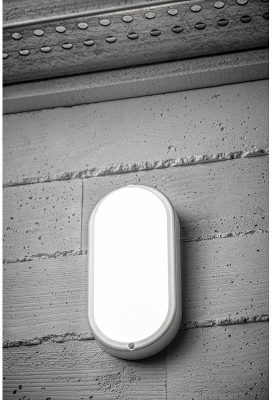 Уличный потолочный светильник GTV Kodo, 12Вт, LED, IP54, белый, 9.7 см x 4.7 см