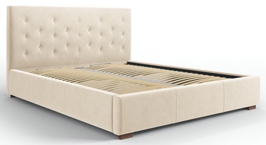 Кровать двухместная Micadoni Home Seri Velvet, 160 x 200 cm, бежевый, с решеткой
