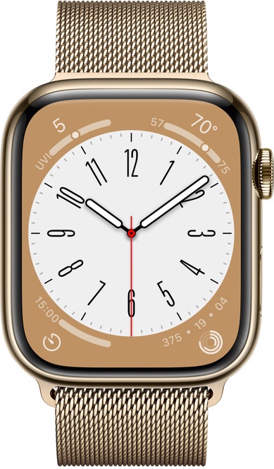 Nutikell Apple Watch Series 8 GPS + Cellular 45mm Stainless Steel LT, kuldne