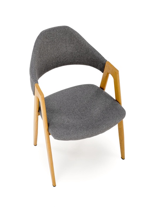 Söögitoa tool K344, pruun/hall, 57 cm x 53 cm x 80 cm