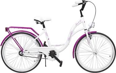 Velosipēds pilsētas Azimut Julie, 24 ", balta/violeta