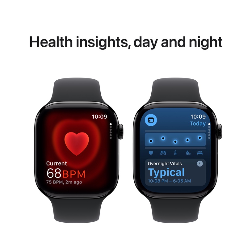 Viedais pulkstenis Apple Watch Series 10 GPS + Cellular Aluminium Case Black Sport Band S/M, jet black