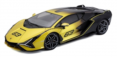 Bērnu rotaļu mašīnīte Bburago Lamborghini Sian FKP 37 18-11100, melna/dzeltena