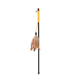 Игрушка для кошек на палочке Flamingo Dangler, коричневый/черный, 50 см