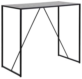 Baro stalas Seaford, juodas/pilkas, 120 cm x 60 cm x 105 cm