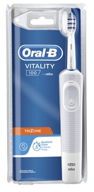 Elektriskā zobu birste Oral-B Vitality 100 Trizone, balta/pelēka