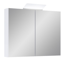 Ripp-peegliga vannitoakapp Masterjero Angela, valge, 12.9 cm x 80 cm x 61.8 cm