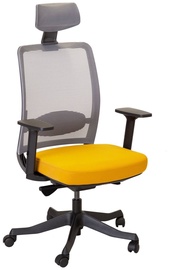 Biroja krēsls Home4you Anggun, dzeltena/pelēka