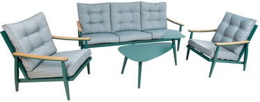 Комплект уличной мебели Home4you Cavine 23520, зеленый, 5 места