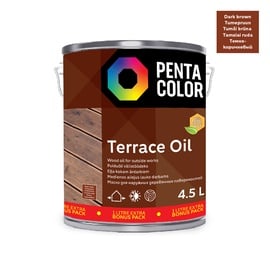 Масло для террас Pentacolor Terrace Oil, темно коричневый, 4.5 l