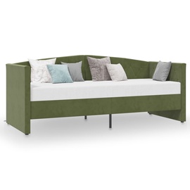 Кровать VLX Velvet 337206, зеленый, 212x99 см, с решеткой