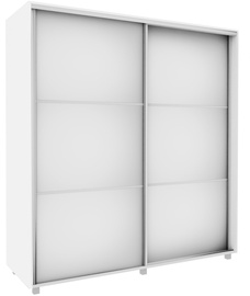 Spinta Bodzio Sliding Doors, balta, 60 cm x 200 cm x 210 cm, su veidrodžiu
