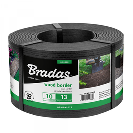 Ограждение для грядки Bradas Wood Border OBWBK1013, 1000 см x 13 см, черный