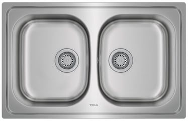 Кухонная раковина Teka Universe 80 T-XP 2B 115040009, нержавеющая сталь, 790 мм x 500 мм x 170 мм