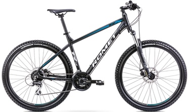 Велосипед горный Romet Rambler R7.2, 27.5 ″, 19" рама, черный/бирюзовый