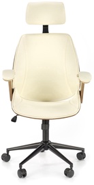 Kontoritool Ignazio, 70 x 62 x 119 - 129 cm, kreemjasvalge/pähklipuu