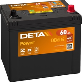 Akumulators Deta Power DB604, 12 V, 60 Ah, 390 A