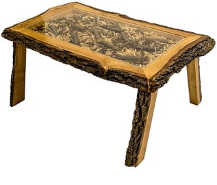 Журнальный столик Kalune Design Miyola, коричневый/дубовый, 102 см x 60 см x 46 см