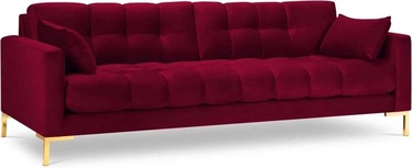 Dīvāns Micadoni Home Mamaia Velvet, sarkana, 217 x 92 cm x 75 cm