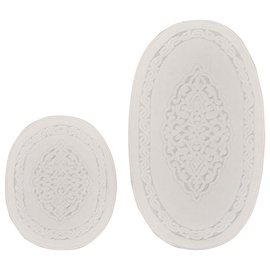 Vannitoamattide komplekt Foutastic COTTONKT000221, kreemjasvalge, 1000 mm x 600 mm