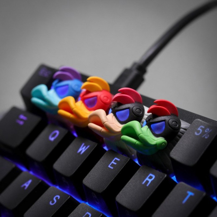 Чехол на клавиатуру Ducky Hot Keys Project Ducky League Keycap - Rocket, красный/желтый