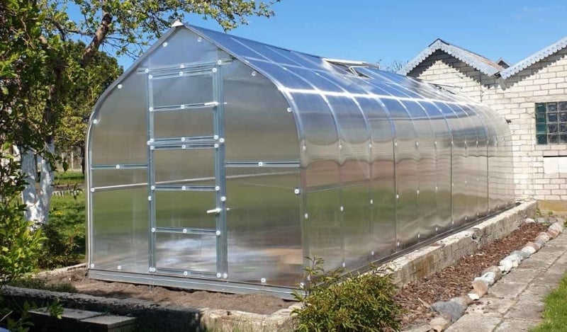 Kasvuhoone Klasika Standart, polükarbonaat, 8 x 2.5 m, 4 mm