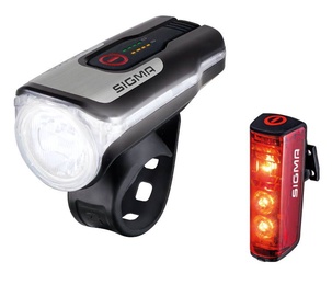 Велосипедный фонарь Sigma Aura 80 + Blaze USB LAMR289, пластик, черный